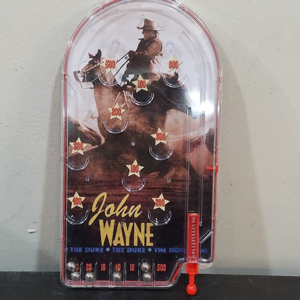 John Wayne The Duke Handheld Pinball Game Schylling 2005 Western Collectible 10"